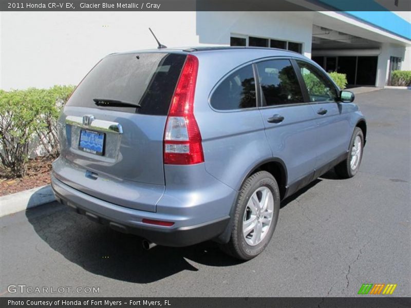 Glacier Blue Metallic / Gray 2011 Honda CR-V EX