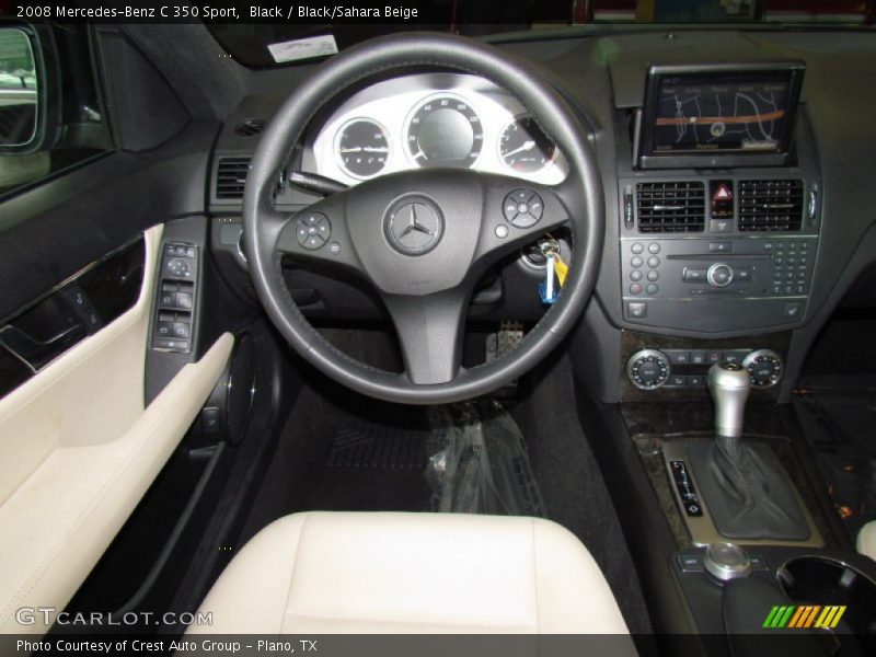Black / Black/Sahara Beige 2008 Mercedes-Benz C 350 Sport