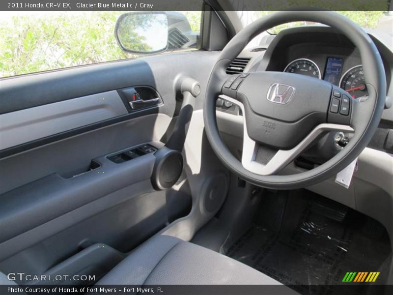 Glacier Blue Metallic / Gray 2011 Honda CR-V EX