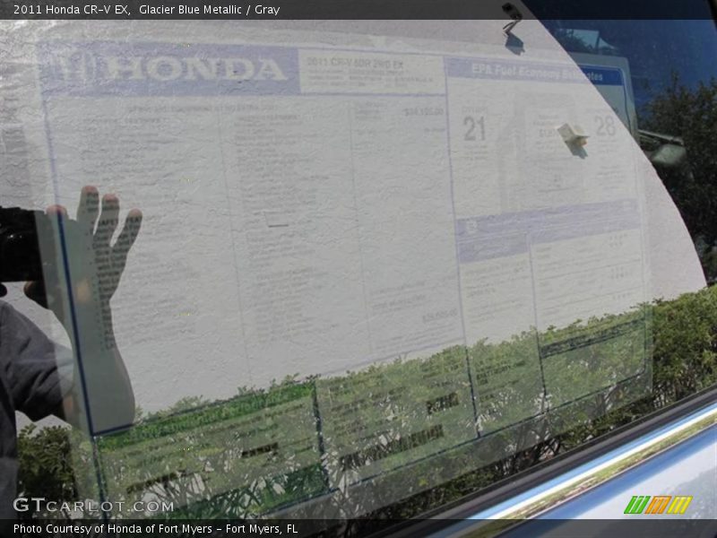 Glacier Blue Metallic / Gray 2011 Honda CR-V EX