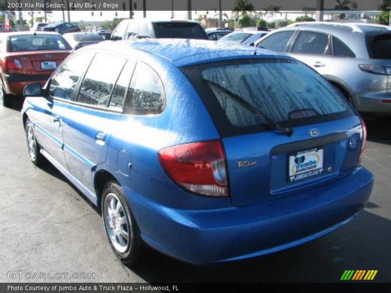 Rally Blue / Beige 2003 Kia Rio Sedan