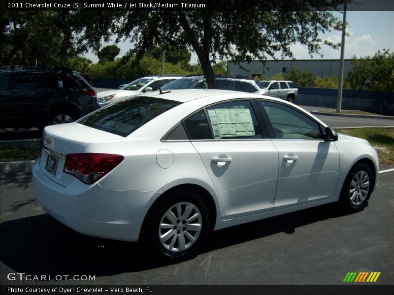 Summit White / Jet Black/Medium Titanium 2011 Chevrolet Cruze LS