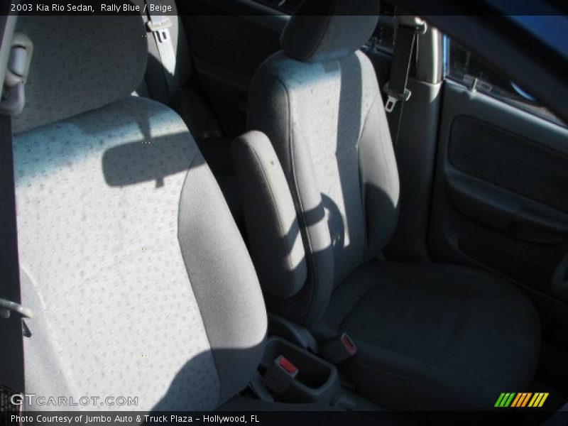 Rally Blue / Beige 2003 Kia Rio Sedan