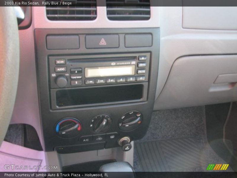 Controls of 2003 Rio Sedan