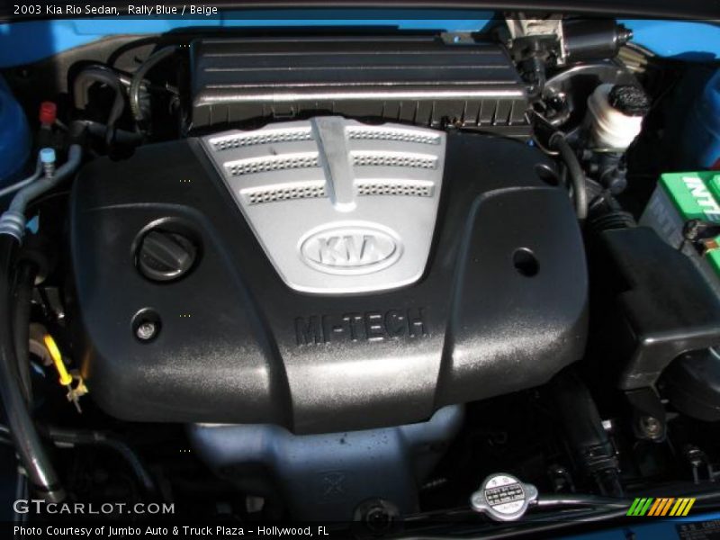  2003 Rio Sedan Engine - 1.6 Liter DOHC 16-Valve 4 Cylinder
