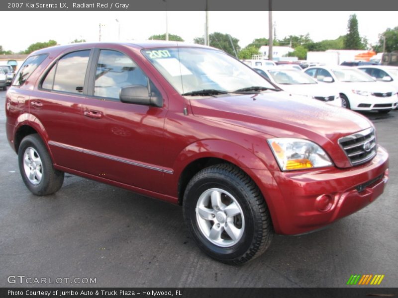 Radiant Red / Gray 2007 Kia Sorento LX