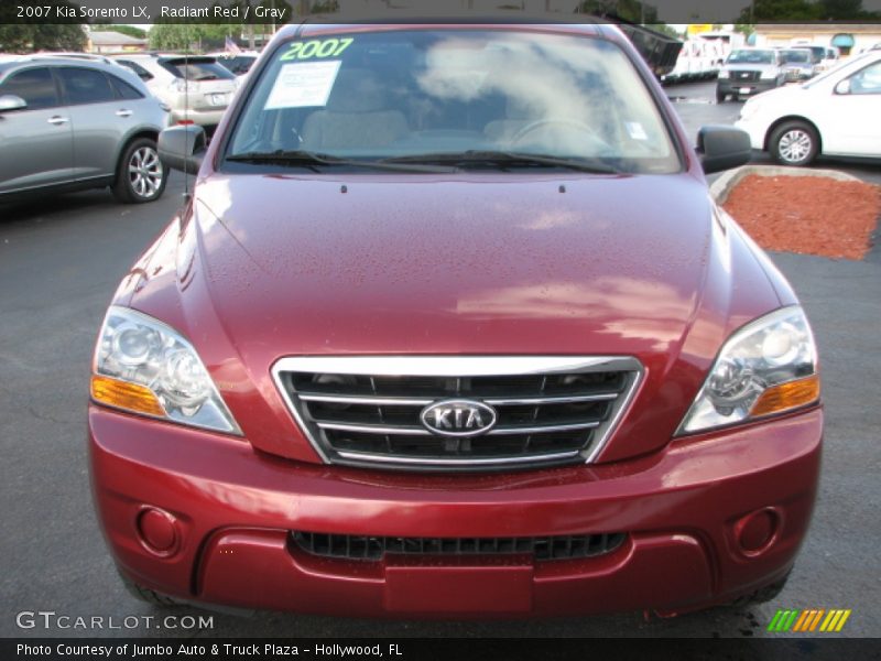 Radiant Red / Gray 2007 Kia Sorento LX