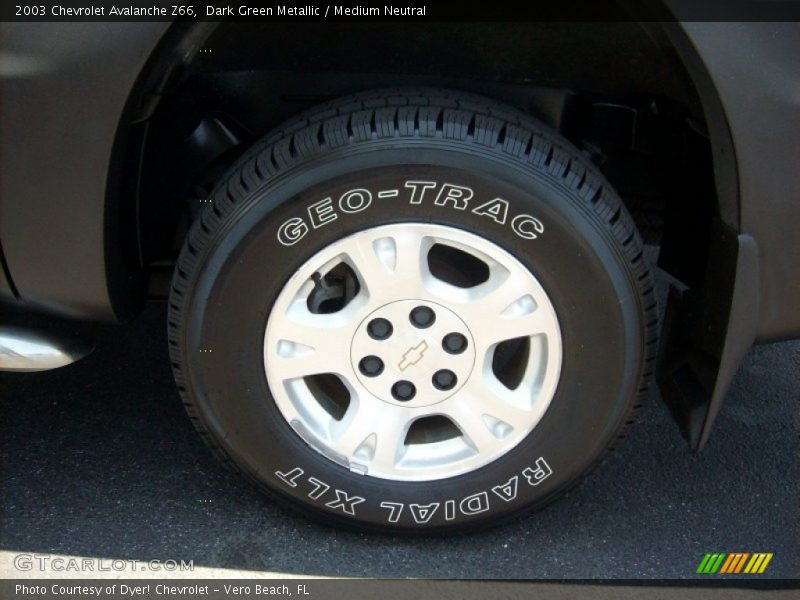 Dark Green Metallic / Medium Neutral 2003 Chevrolet Avalanche Z66