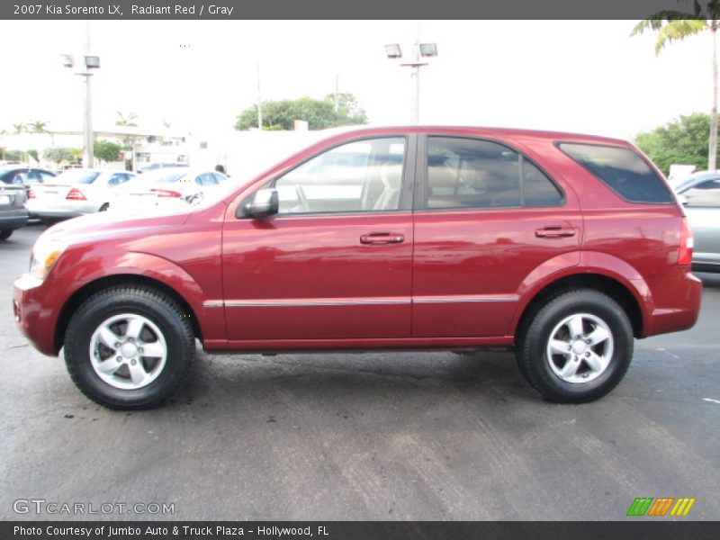 Radiant Red / Gray 2007 Kia Sorento LX