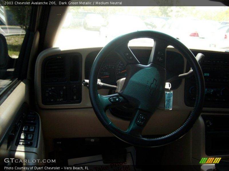 Dark Green Metallic / Medium Neutral 2003 Chevrolet Avalanche Z66