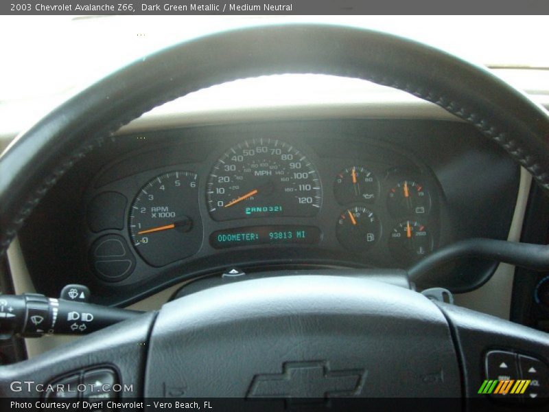 Dark Green Metallic / Medium Neutral 2003 Chevrolet Avalanche Z66