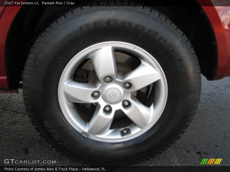 Radiant Red / Gray 2007 Kia Sorento LX