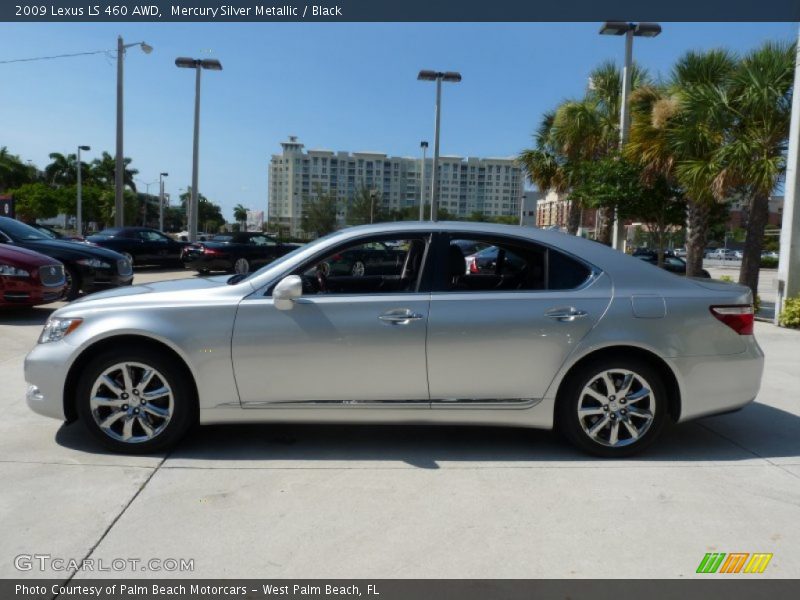 Mercury Silver Metallic / Black 2009 Lexus LS 460 AWD