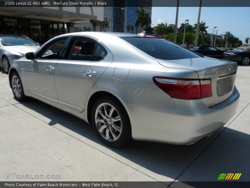 Mercury Silver Metallic / Black 2009 Lexus LS 460 AWD