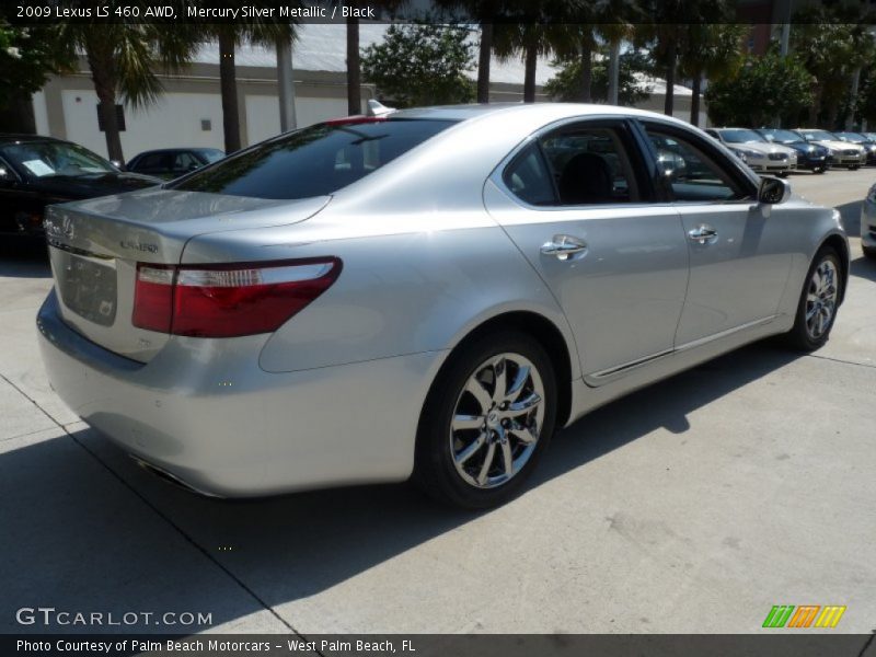 Mercury Silver Metallic / Black 2009 Lexus LS 460 AWD