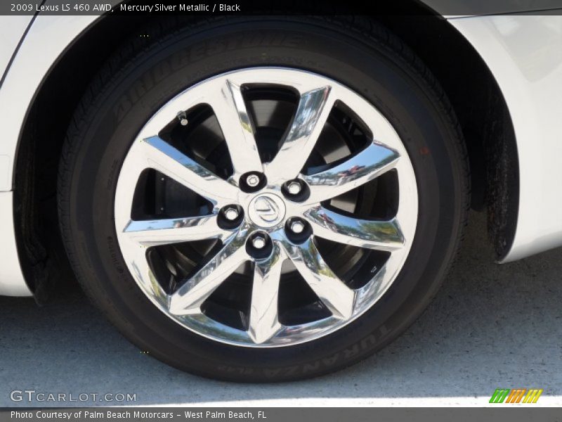 Mercury Silver Metallic / Black 2009 Lexus LS 460 AWD