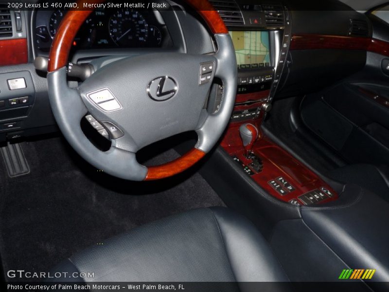Mercury Silver Metallic / Black 2009 Lexus LS 460 AWD