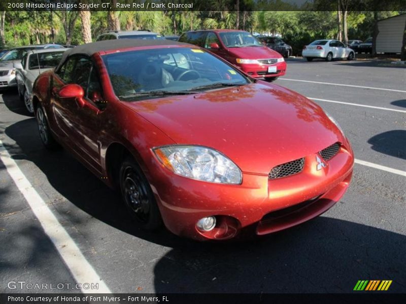 Rave Red / Dark Charcoal 2008 Mitsubishi Eclipse Spyder GT
