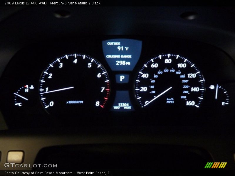 Mercury Silver Metallic / Black 2009 Lexus LS 460 AWD