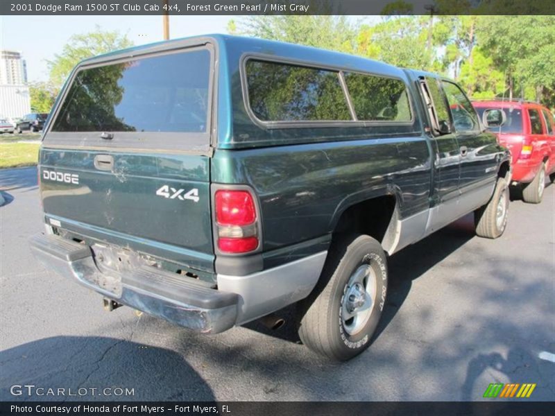 Forest Green Pearl / Mist Gray 2001 Dodge Ram 1500 ST Club Cab 4x4