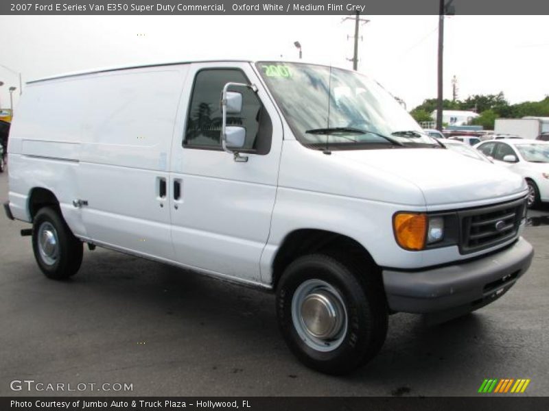 Oxford White / Medium Flint Grey 2007 Ford E Series Van E350 Super Duty Commercial