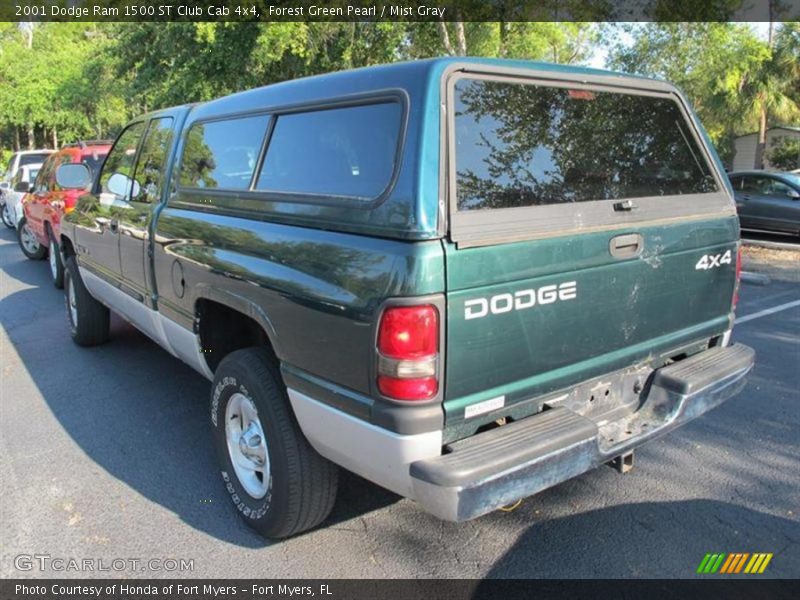Forest Green Pearl / Mist Gray 2001 Dodge Ram 1500 ST Club Cab 4x4