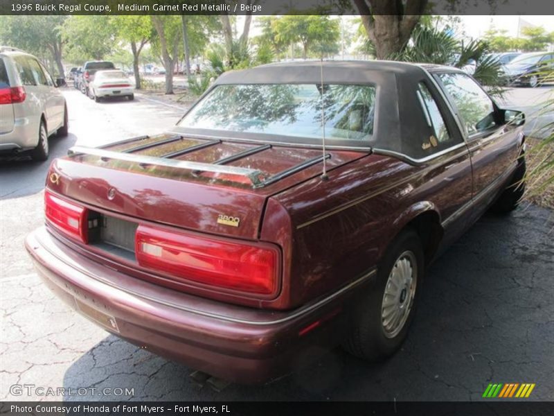 Medium Garnet Red Metallic / Beige 1996 Buick Regal Coupe