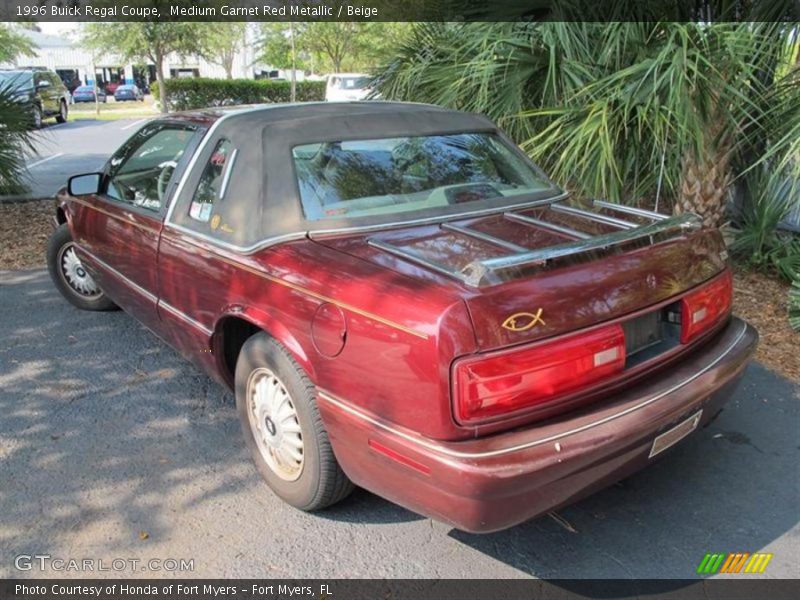 Medium Garnet Red Metallic / Beige 1996 Buick Regal Coupe