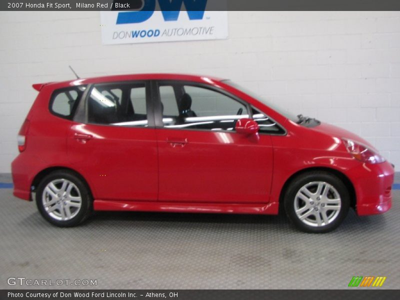 Milano Red / Black 2007 Honda Fit Sport