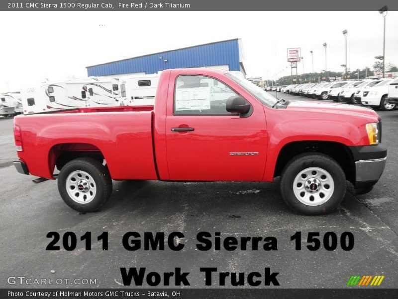 Fire Red / Dark Titanium 2011 GMC Sierra 1500 Regular Cab