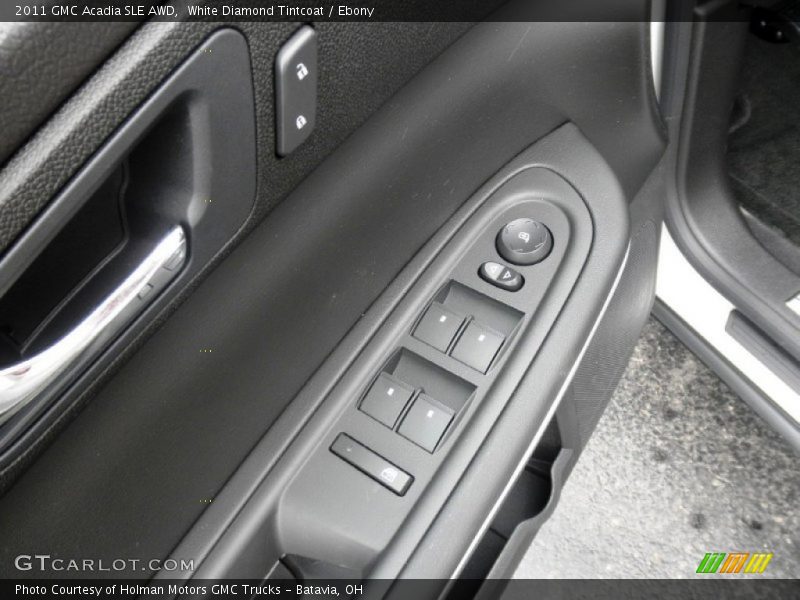 White Diamond Tintcoat / Ebony 2011 GMC Acadia SLE AWD