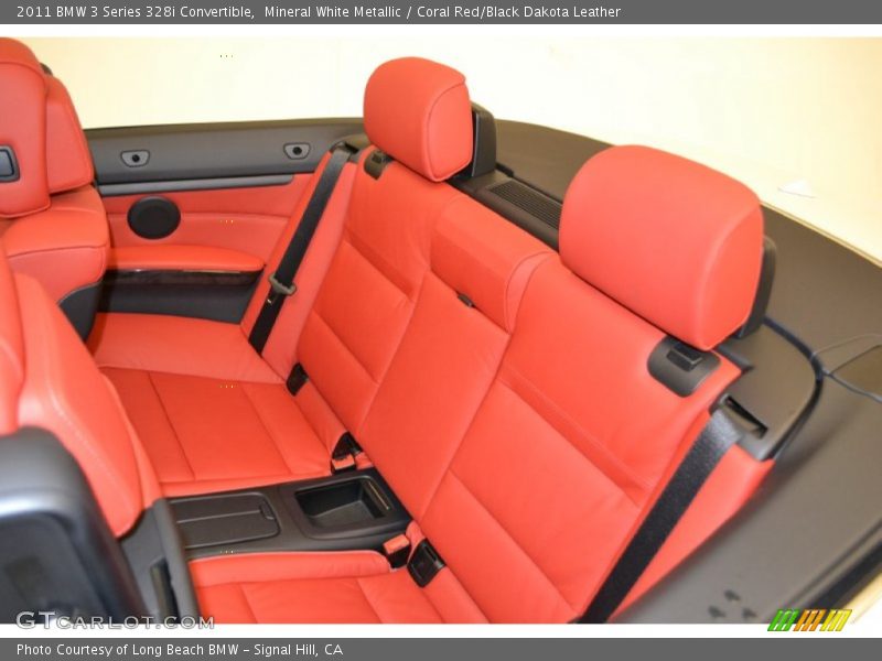  2011 3 Series 328i Convertible Coral Red/Black Dakota Leather Interior