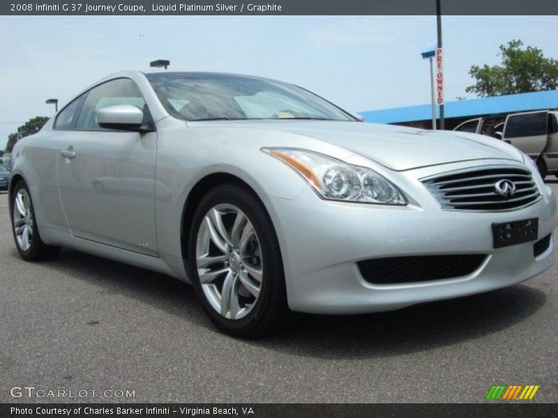 Liquid Platinum Silver / Graphite 2008 Infiniti G 37 Journey Coupe