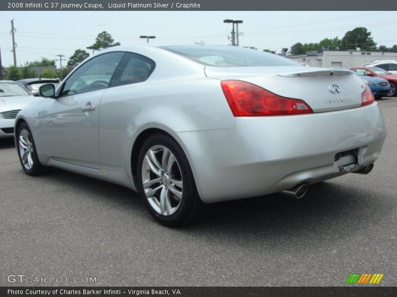 Liquid Platinum Silver / Graphite 2008 Infiniti G 37 Journey Coupe