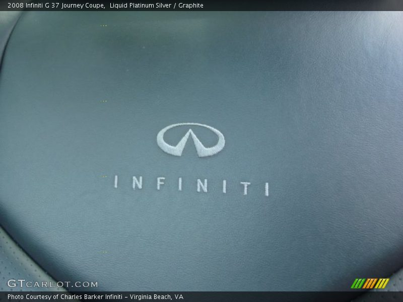 Liquid Platinum Silver / Graphite 2008 Infiniti G 37 Journey Coupe