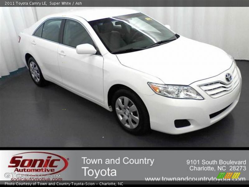 Super White / Ash 2011 Toyota Camry LE