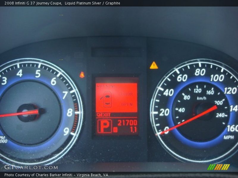 Liquid Platinum Silver / Graphite 2008 Infiniti G 37 Journey Coupe