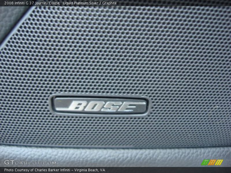 Liquid Platinum Silver / Graphite 2008 Infiniti G 37 Journey Coupe