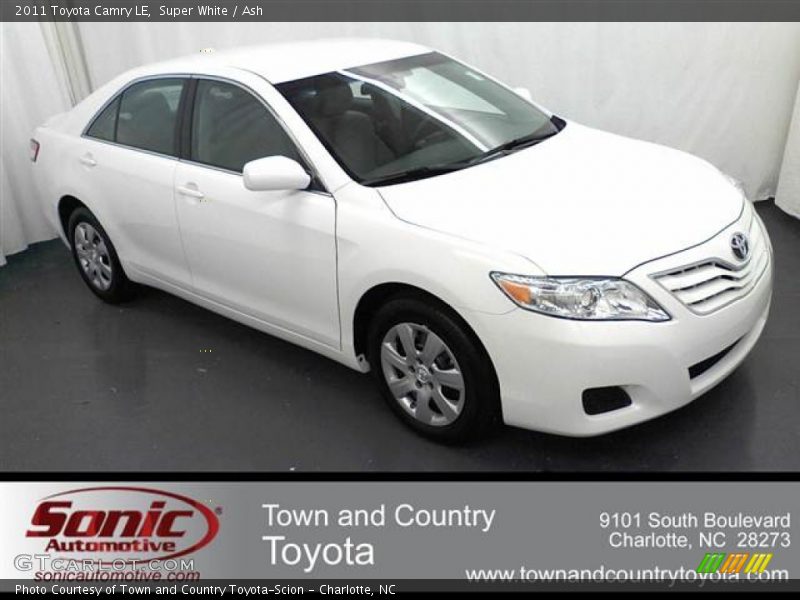 Super White / Ash 2011 Toyota Camry LE