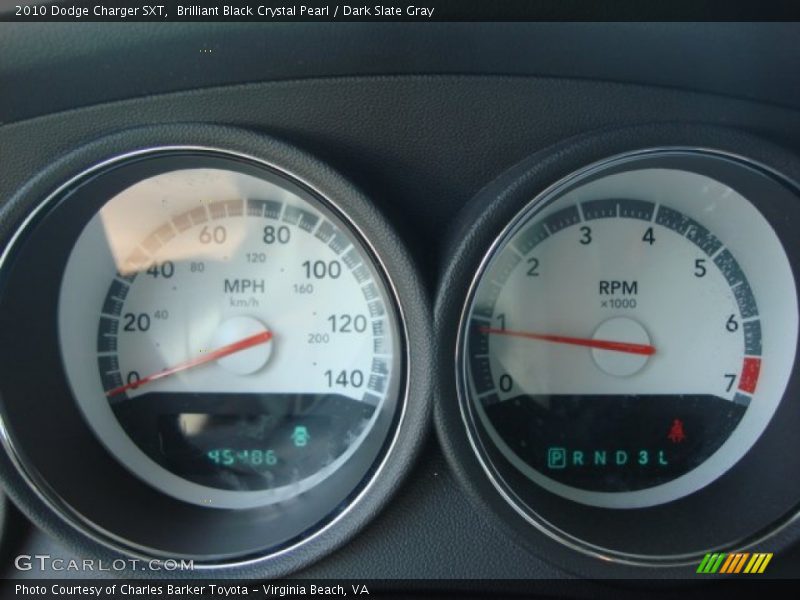 Brilliant Black Crystal Pearl / Dark Slate Gray 2010 Dodge Charger SXT