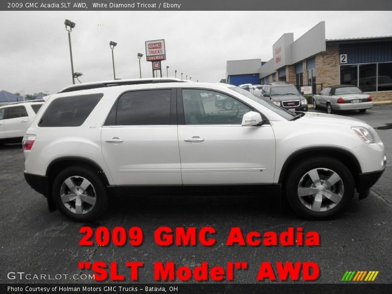 White Diamond Tricoat / Ebony 2009 GMC Acadia SLT AWD