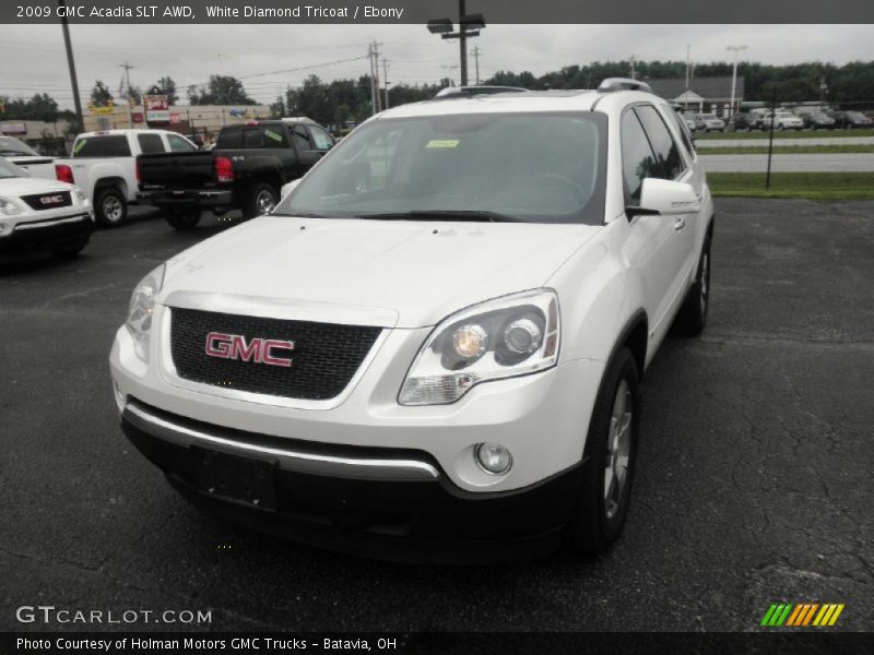 White Diamond Tricoat / Ebony 2009 GMC Acadia SLT AWD