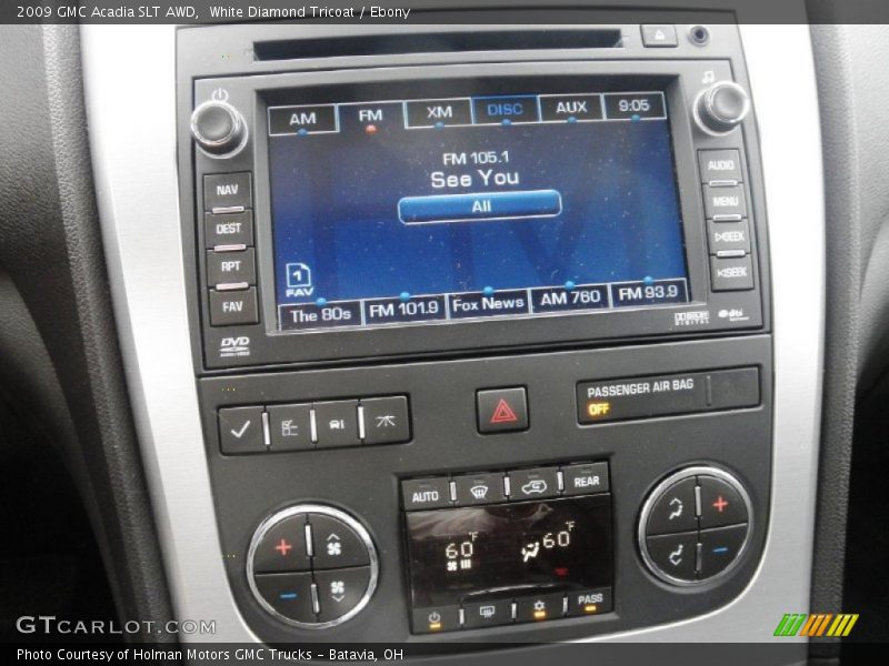 Controls of 2009 Acadia SLT AWD