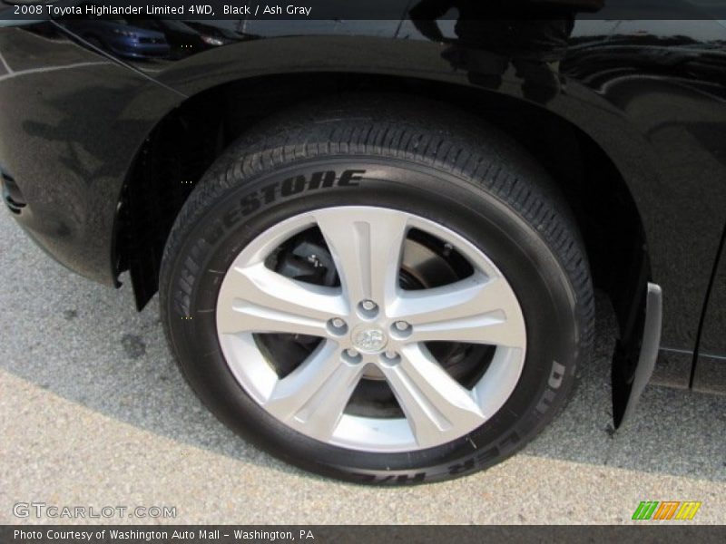 Black / Ash Gray 2008 Toyota Highlander Limited 4WD