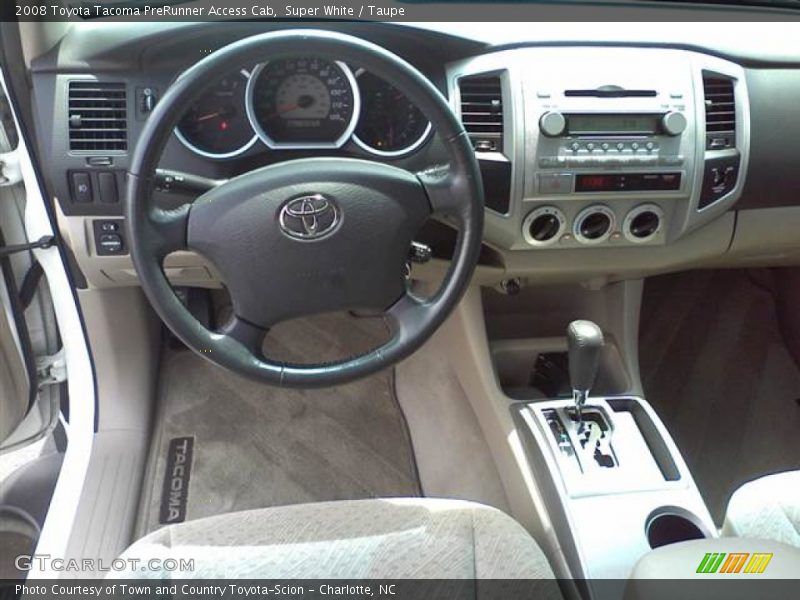 Super White / Taupe 2008 Toyota Tacoma PreRunner Access Cab