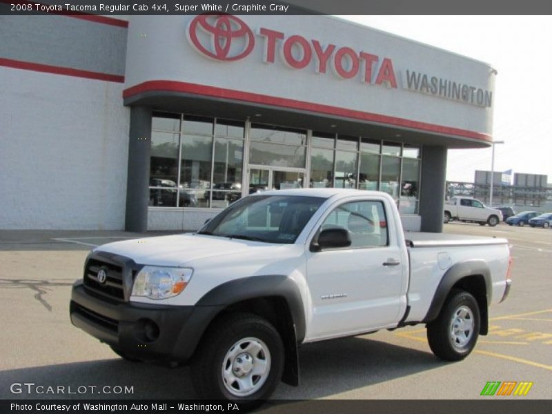 Super White / Graphite Gray 2008 Toyota Tacoma Regular Cab 4x4