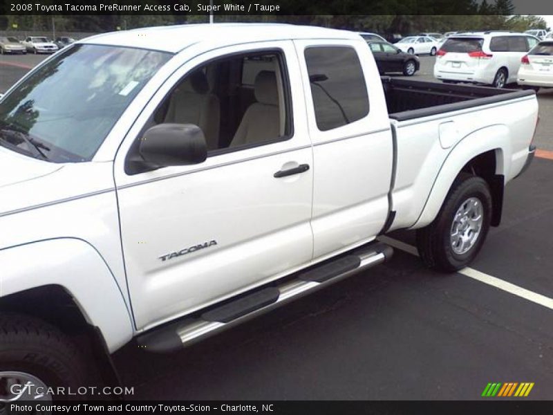 Super White / Taupe 2008 Toyota Tacoma PreRunner Access Cab