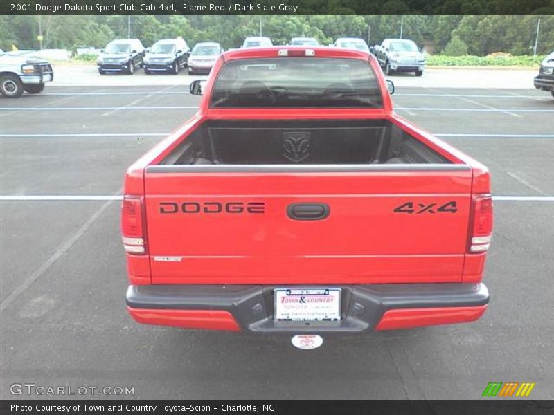 Flame Red / Dark Slate Gray 2001 Dodge Dakota Sport Club Cab 4x4