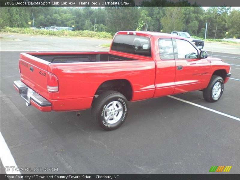 Flame Red / Dark Slate Gray 2001 Dodge Dakota Sport Club Cab 4x4