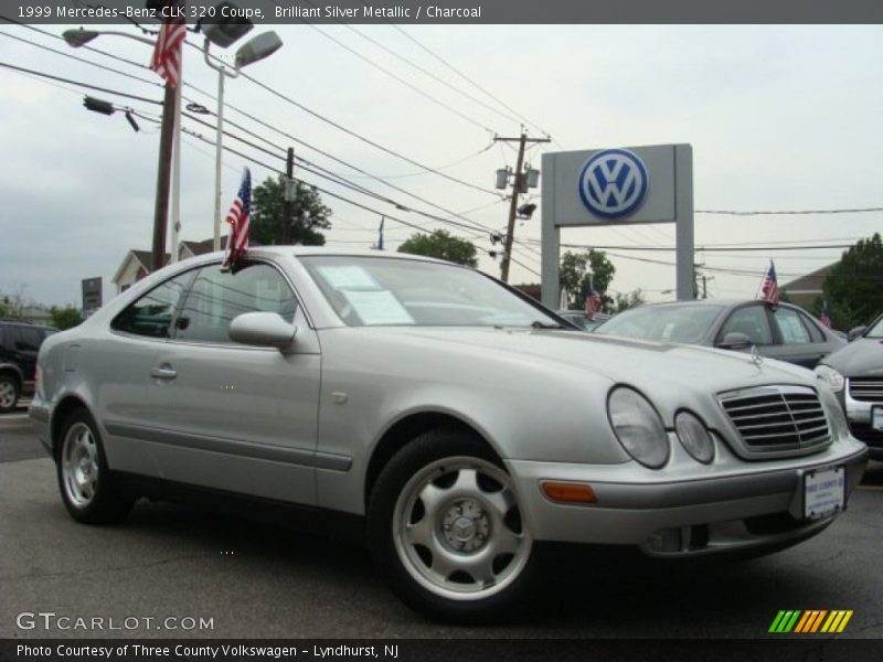 Brilliant Silver Metallic / Charcoal 1999 Mercedes-Benz CLK 320 Coupe